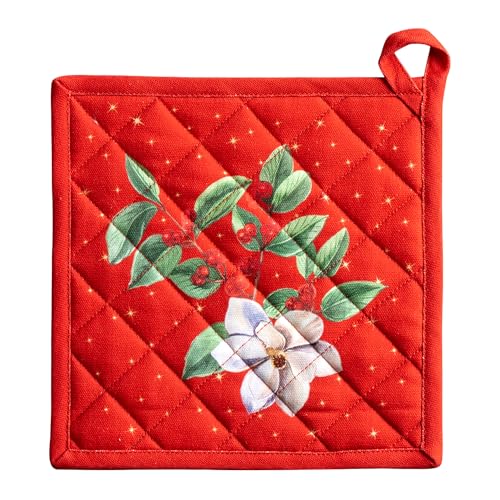 Pot Holders 100% Cotton Potholders (107 - Noel / 8" x 8" (Pot Holder Pack of 1))