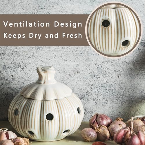 Ceramic Garlic Keeper for Counter
