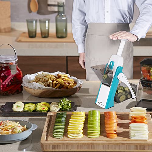 Safe Mandoline Slicer Kitchen (Blue)