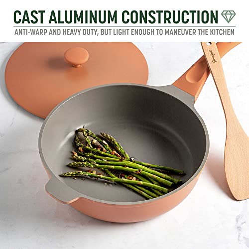 All-in-One Pan, Multilayer Nonstick Cookware Set, High-Performance Construction, Multipurpose Design Replaces Multiple Pots and Pans, Dishwasher Safe, 11-Inch, 4.4-Quart Capacity, Terracotta (Terracotta / 11-Inch / All-In-One Pan)