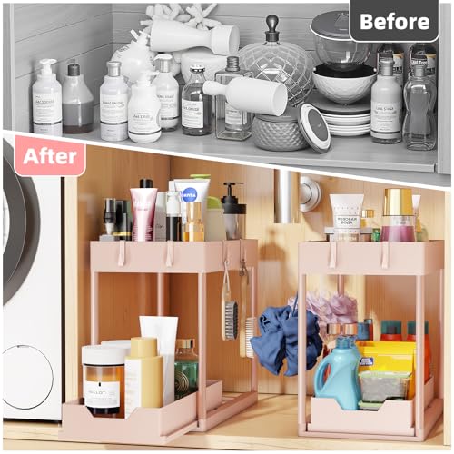 Under Sink Organizer 2 Pack (Pink / 2 pack)