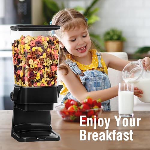 Cereal Dispenser Countertop 3pcs (Black & 3pcs)