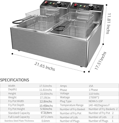 Commercial Deep Fryer (2 Count)