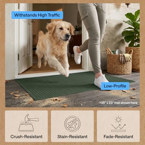 HydroABSORB Door Mat for Indoor Outdoor Use (Green / 47" X 35")