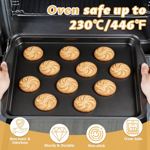 Baking Sheet Set of 2 (2 PCS Large Baking Pan Set)
