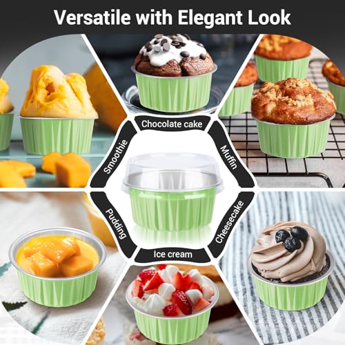 Disposable Foil Ramekins with Lids (3 Colors Mixed A / 30pcs)