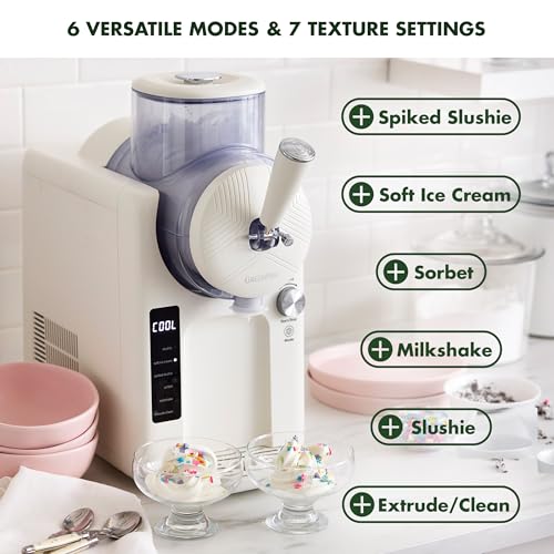 Frost Ice Cream Maker & Slushie Machine (4 Pint Ice Cream & Frozen Drink Maker / Cream White)