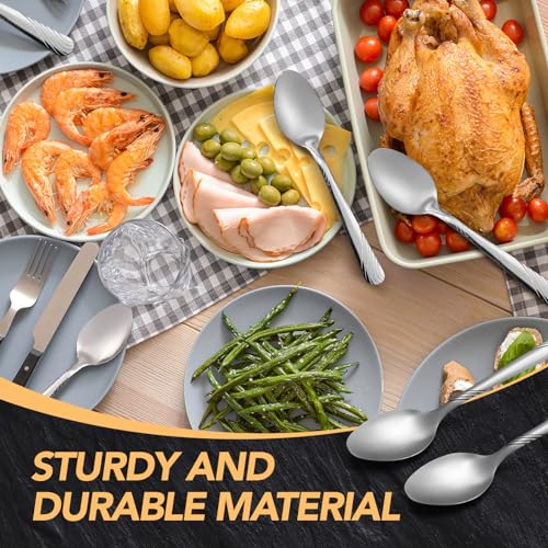 200 Pcs Dinner Spoons Bulk 6.7 Inch Stainless Steel Silverware Set