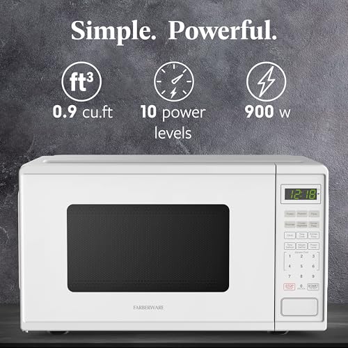 0.9 Cu. Ft. Countertop Microwave Oven (0.9 Cu. Ft / White)