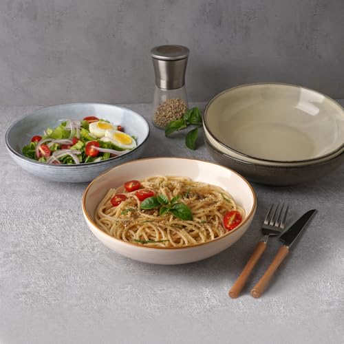 Tempus 8.6'' Pasta Bowls Set of 4 (Antique White / Tempus)