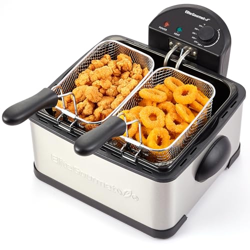 4.5Qt Deep Fryer (2 Baskets / Stainless Steel and Black)