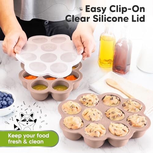 Silicone Food Freezer Trays with Lid (Dusk)