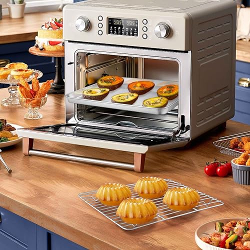 9x7 Inches Mini Stainless Steel Baking Sheet with Cooling Rack Set (9x7x1)