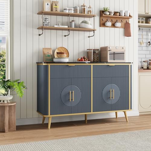 47.2" Buffet Storage Cabinet (Navy Blue-2draws)