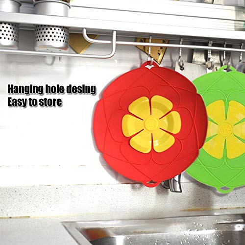 2 Pack Spill Stopper Lid Cover (Red+Green)