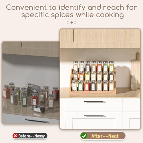 Tiered Spice Rack Organizer for Cabinet