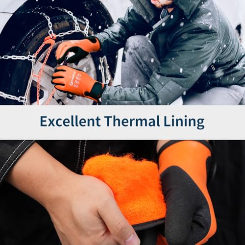 100% Waterproof Winter Work Gloves for Men Women