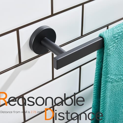 36 Inch Bathroom Towel Bar Bath Towel Rack Kitchen Towel Holder Long Towel Rails Wall Mounted SUS304 Stainless Steel Matte Black AN4001MB (Matte Black / 36-Inch)