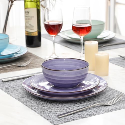 Ceramic Dinnerware Sets for 6 (Gradient Color / 18 Pieces)