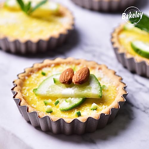 Mini Tart Pan Set (4" Round Mini 4Pcs (Champagne Gold))