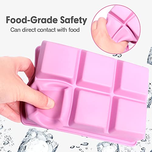 Silicone Ice Cube Trays (Yellow Pink)