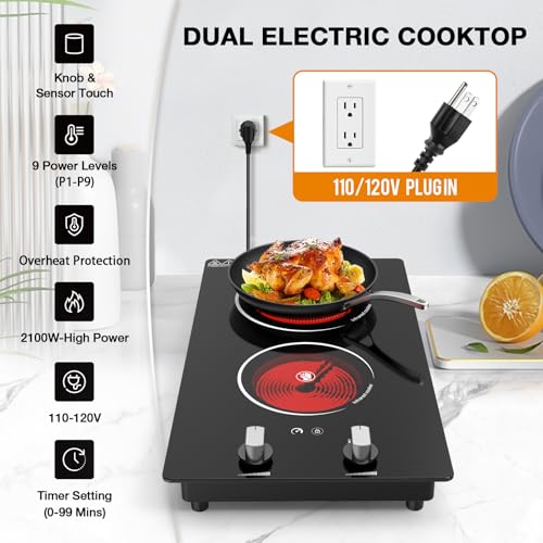2 Burner Electric Cooktop (Double Electric Cooktop)