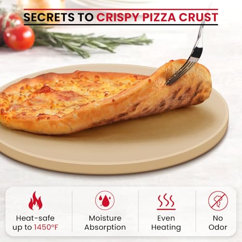 15" Round Pizza Stone for Oven and Grill