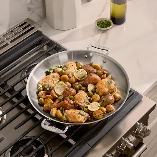D3® Stainless Steel 14 inch Paella Pan (14 Inch Paella Pan)