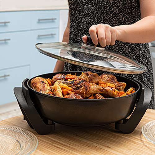 Round Electric Skillet with Lid (Round)