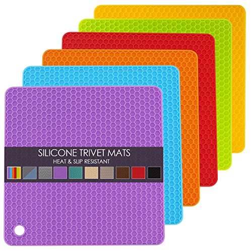 6 Pack Silicone Trivet Mat (6 Count)