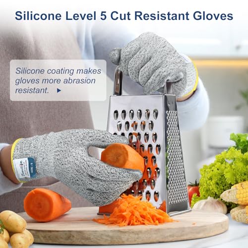Level 5 Cut Resistant Gloves with Silicone Coating (Large (Pack of 1) / Silicone Coated)