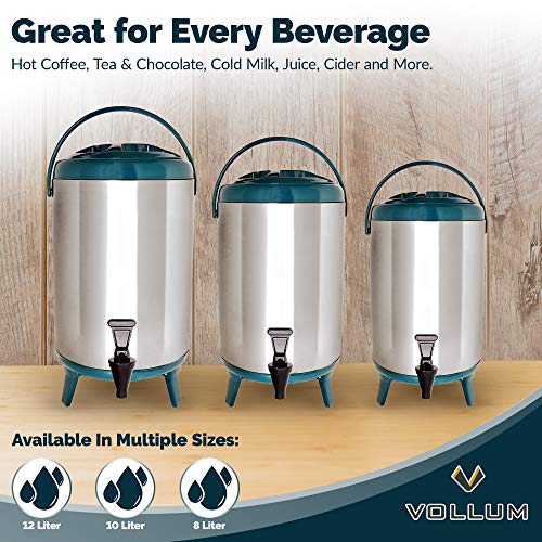 Stainless Steel Insulated Beverage Dispenser (8 Liter / Teal)