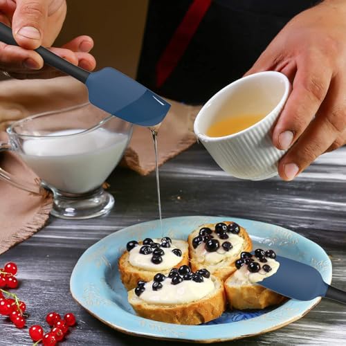 Silicone Spatula Set of 5 (Dark Blue Black)