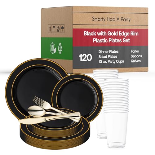 720 PCS Premium Plastic Dinnerware Set for 120 Guests