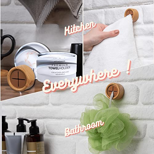 Eco 8 Pack Towel Hooks (8 Pack / Bamboo)