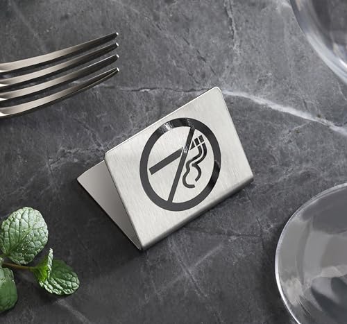 Stainless Steel Table Tent Sign (2 x 1.5-Inch (Set of 6))