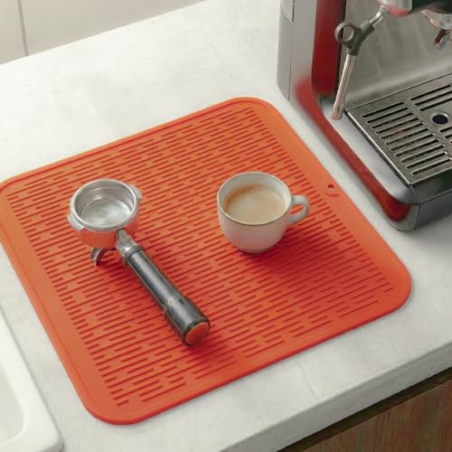 Silicone Dish Drying Mat for Multiple Usage (Orange / 18"L x 16"W)