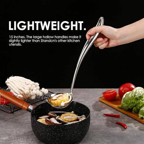 18 10 Stainless Steel Cooking Utensils Set with Holder (7 Count)