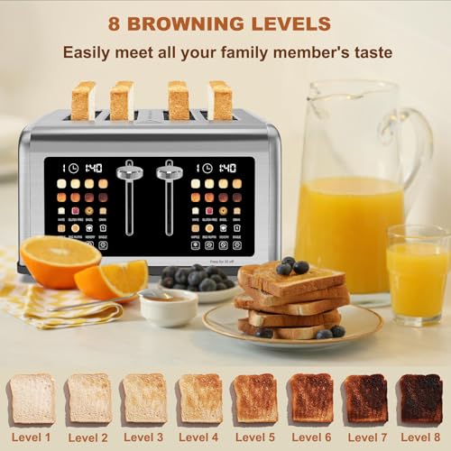 4 Slice Toaster Touch Screen (Silver)