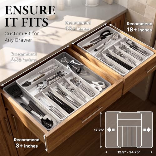 Expandable Kitchen Drawer Flatware Organizer