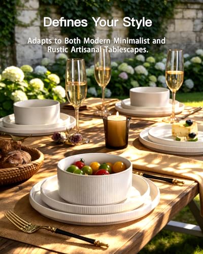 Dinnerware Set for 4 (Matte White)