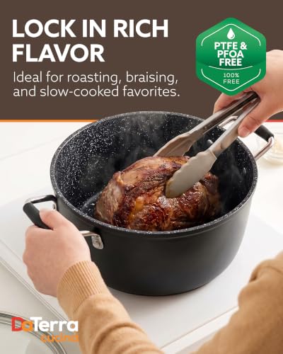 Nonstick Ceramic Dutch Oven Pot w (5 Quarts)