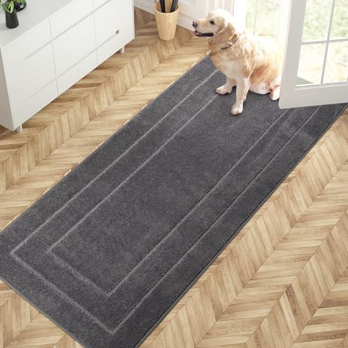 Hallway Runner Rug (Grey / 32" X 70" (Runner))