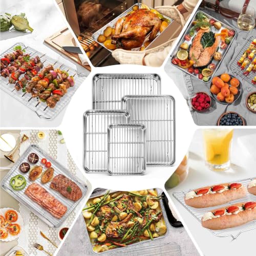 Baking Sheet with Wire Rack Set (16+12+10+9)