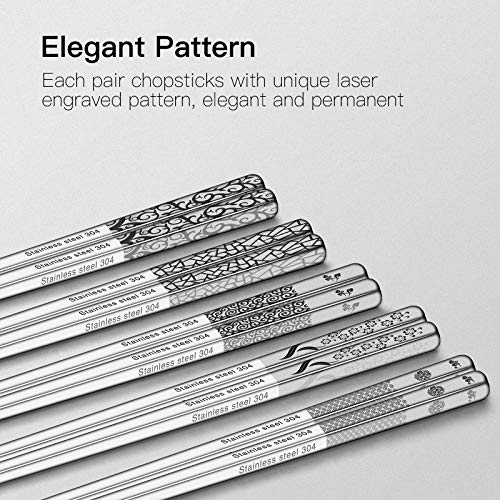Metal Chopsticks Reusable 18 (Silver)