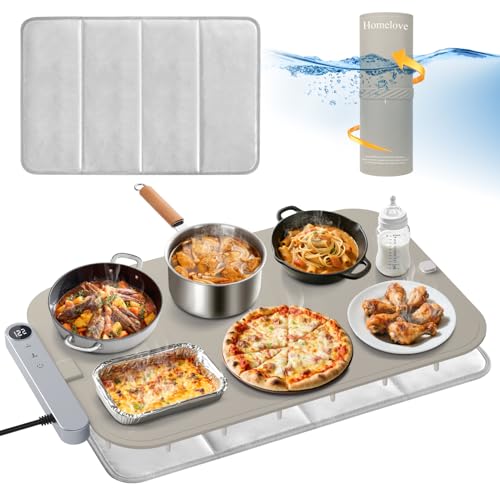 Warming Mat for Food (Khaki / L: 24.4''×14.6'')