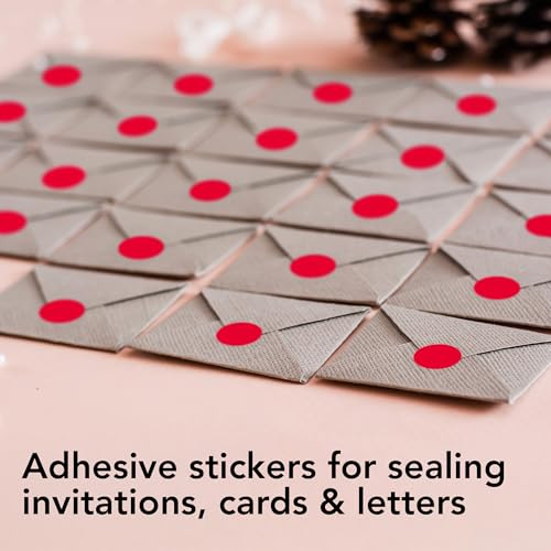 Red Round Circle Dot Sticker 1 (Red / 0.5 Inch)