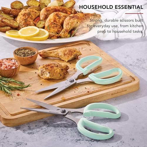 Classic 2 Piece Multipurpose Kitchen Shear Set with Blade Sheath (Spearmint / 2 Pack)
