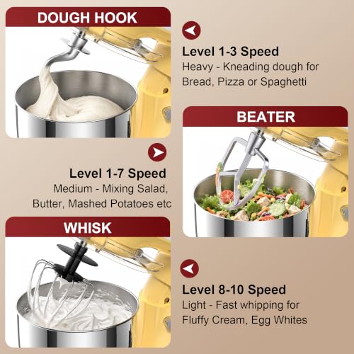 4QT Electric Stand Mixer (Light Gold)