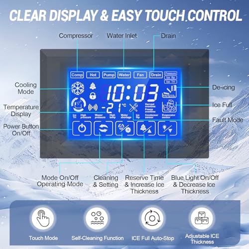 500 lbs High Output Commercial Ice Machine Freestanding Self